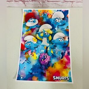 Smurfs B&B Theaters Original Movie Theater Promo Poster 12 X 18 NEW 2025